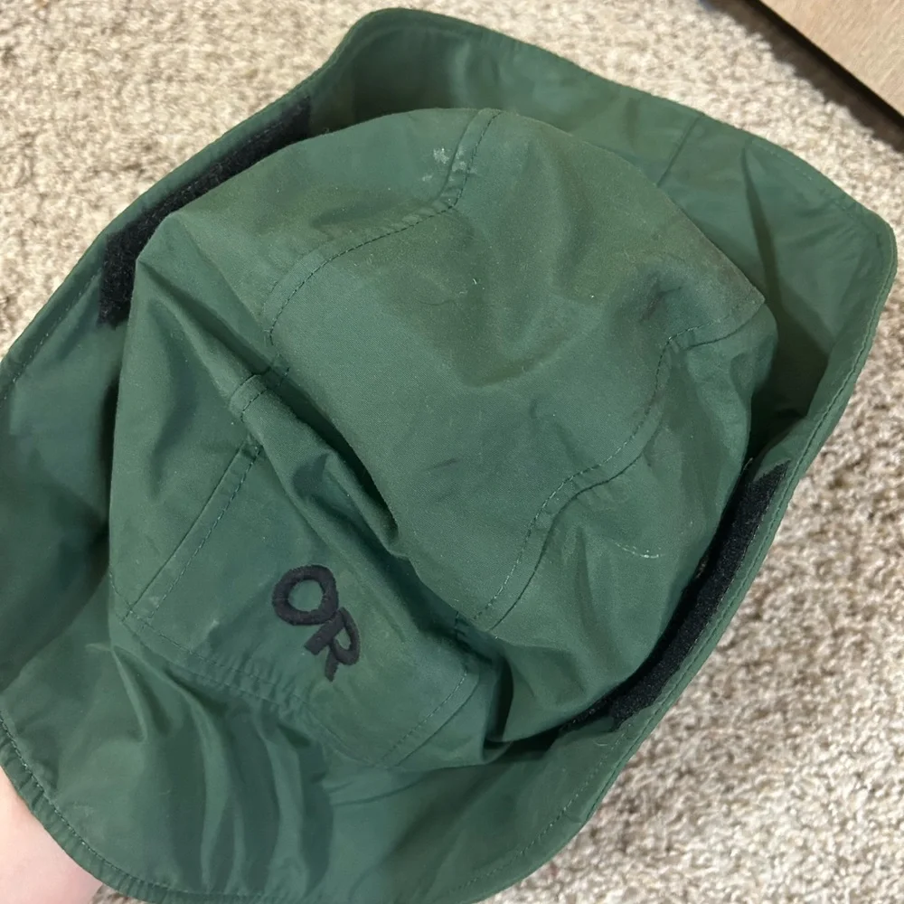 Outdoor Research Dark Green Bucket Hat OR Logo Gore-Tex Men's Size Medium Hiking